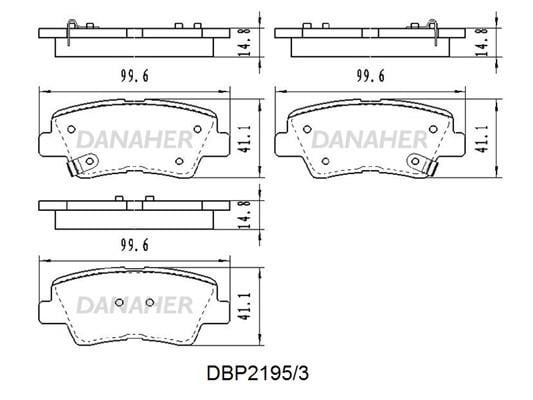 Danaher DBP2195/3 Гальмівні колодки, комплект DBP21953: Купити в Україні - Добра ціна на EXIST.UA!