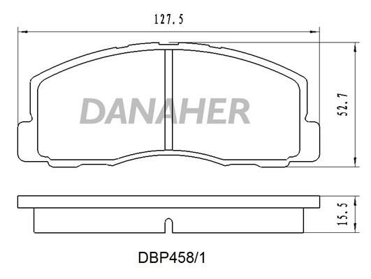 Danaher DBP458/1 Гальмівні колодки, комплект DBP4581: Купити в Україні - Добра ціна на EXIST.UA!