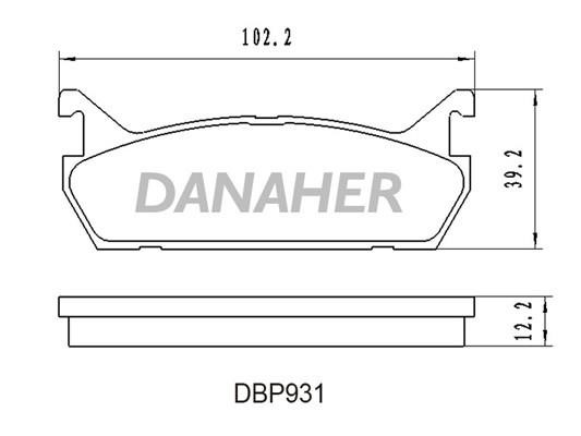 Danaher DBP931 Гальмівні колодки, комплект DBP931: Купити в Україні - Добра ціна на EXIST.UA!