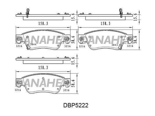 Danaher DBP5222 Гальмівні колодки передні, комплект DBP5222: Купити в Україні - Добра ціна на EXIST.UA!