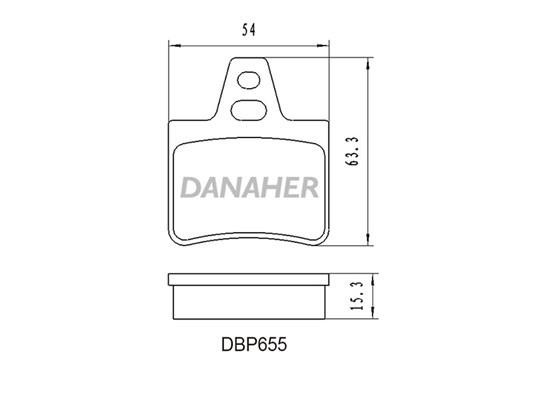 Danaher DBP655 Гальмівні колодки, комплект DBP655: Купити в Україні - Добра ціна на EXIST.UA!