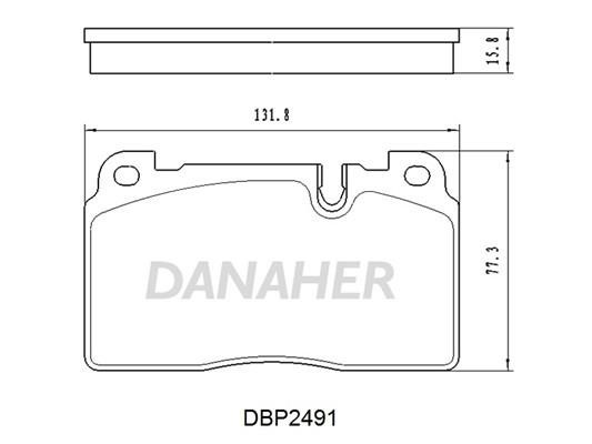 Danaher DBP2491 Гальмівні колодки, комплект DBP2491: Купити в Україні - Добра ціна на EXIST.UA!