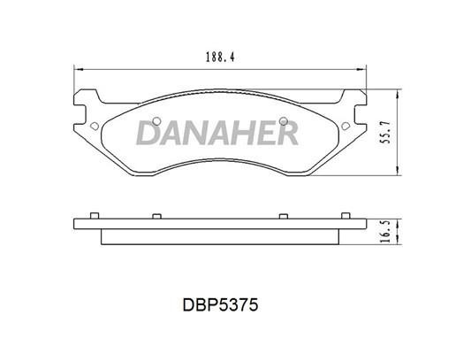 Danaher DBP5375 Гальмівні колодки передні, комплект DBP5375: Купити в Україні - Добра ціна на EXIST.UA!