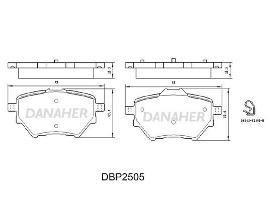 Danaher DBP2505 Гальмівні колодки, комплект DBP2505: Купити в Україні - Добра ціна на EXIST.UA!