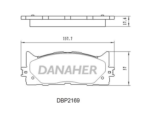 Danaher DBP2169 Гальмівні колодки, комплект DBP2169: Купити в Україні - Добра ціна на EXIST.UA!