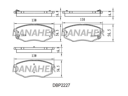 Danaher DBP2227 Гальмівні колодки, комплект DBP2227: Купити в Україні - Добра ціна на EXIST.UA!