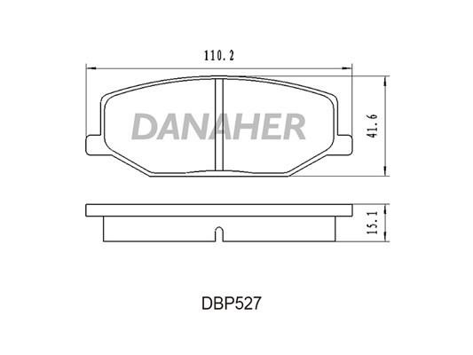 Danaher DBP527 Гальмівні колодки, комплект DBP527: Купити в Україні - Добра ціна на EXIST.UA!