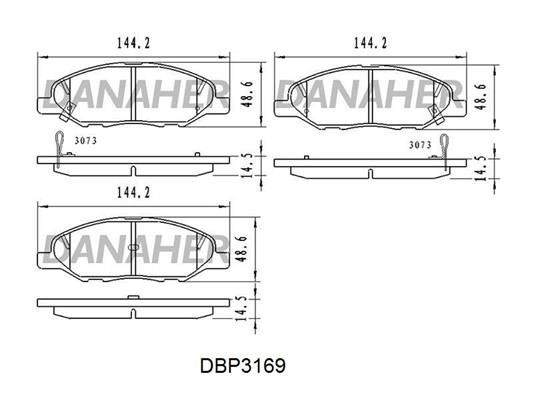 Danaher DBP3169 Гальмівні колодки, комплект DBP3169: Купити в Україні - Добра ціна на EXIST.UA!