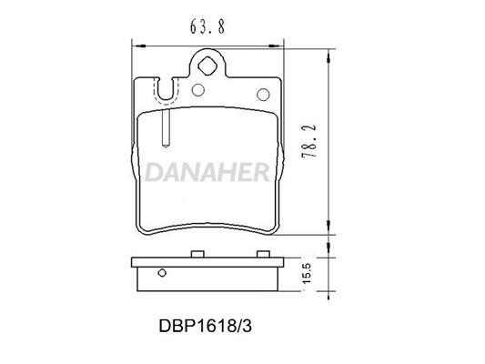 Danaher DBP1618/3 Гальмівні колодки, комплект DBP16183: Купити в Україні - Добра ціна на EXIST.UA!