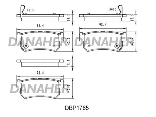 Danaher DBP1765 Гальмівні колодки, комплект DBP1765: Приваблива ціна - Купити в Україні на EXIST.UA!
