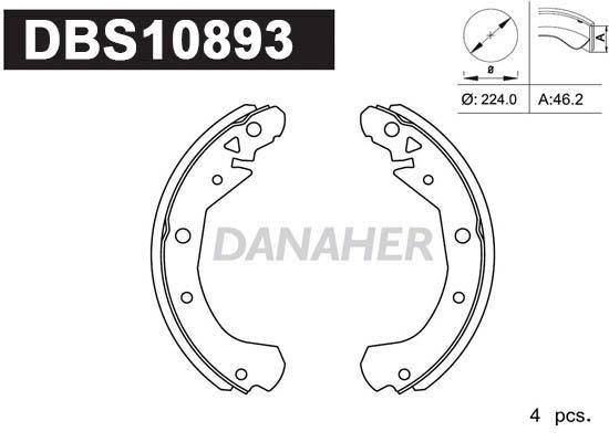 Danaher DBS10893 Колодки гальмівні барабанні, комплект DBS10893: Купити в Україні - Добра ціна на EXIST.UA!