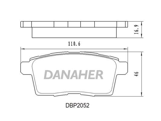 Danaher DBP2052 Гальмівні колодки, комплект DBP2052: Купити в Україні - Добра ціна на EXIST.UA!