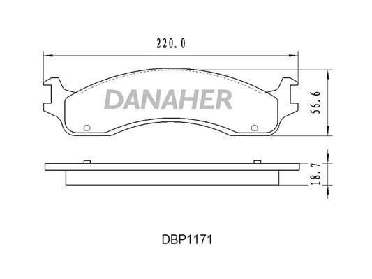 Danaher DBP1171 Гальмівні колодки, комплект DBP1171: Купити в Україні - Добра ціна на EXIST.UA!