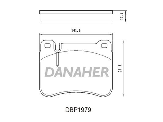 Danaher DBP1979 Гальмівні колодки, комплект DBP1979: Приваблива ціна - Купити в Україні на EXIST.UA!