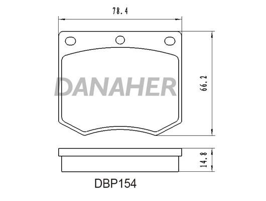 Danaher DBP154 Гальмівні колодки, комплект DBP154: Купити в Україні - Добра ціна на EXIST.UA!