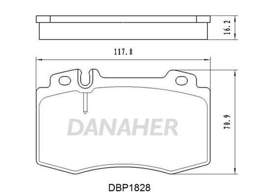 Danaher DBP1828 Гальмівні колодки, комплект DBP1828: Купити в Україні - Добра ціна на EXIST.UA!