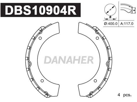 Danaher DBS10904R Колодки гальмівні барабанні, комплект DBS10904R: Купити в Україні - Добра ціна на EXIST.UA!