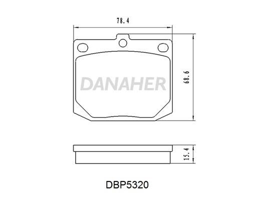 Danaher DBP5320 Гальмівні колодки, комплект DBP5320: Купити в Україні - Добра ціна на EXIST.UA!