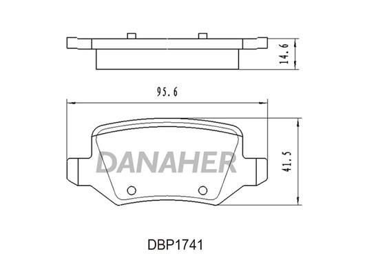 Danaher DBP1741 Гальмівні колодки, комплект DBP1741: Купити в Україні - Добра ціна на EXIST.UA!