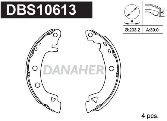 Danaher DBS10613 Колодки гальмівні барабанні, комплект DBS10613: Купити в Україні - Добра ціна на EXIST.UA!