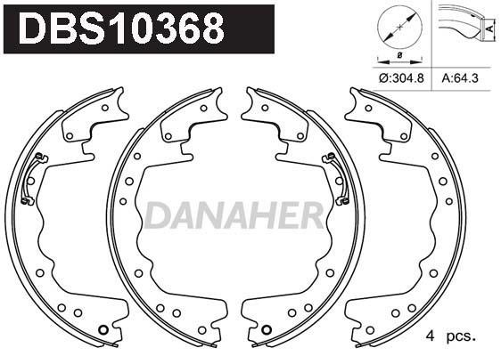 Danaher DBS10368 Колодки гальмівні барабанні, комплект DBS10368: Купити в Україні - Добра ціна на EXIST.UA!