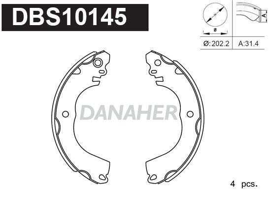 Danaher DBS10145 Колодки гальмівні барабанні, комплект DBS10145: Купити в Україні - Добра ціна на EXIST.UA!
