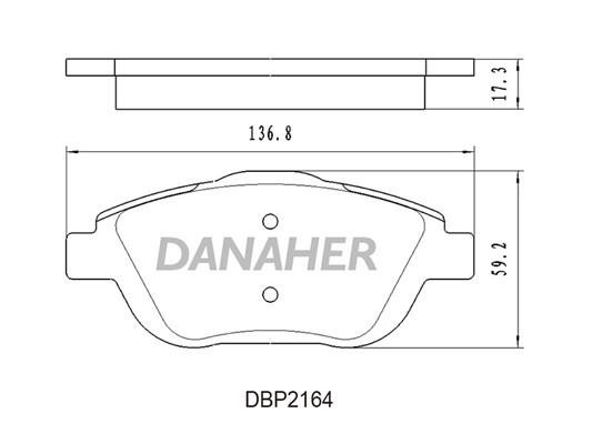 Danaher DBP2164 Гальмівні колодки, комплект DBP2164: Приваблива ціна - Купити в Україні на EXIST.UA!