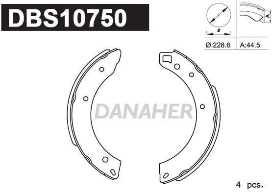 Danaher DBS10750 Колодки гальмівні барабанні, комплект DBS10750: Купити в Україні - Добра ціна на EXIST.UA!
