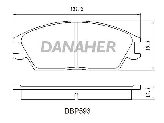 Danaher DBP593 Гальмівні колодки, комплект DBP593: Купити в Україні - Добра ціна на EXIST.UA!