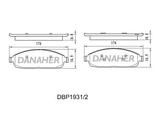 Danaher DBP1931/2 Гальмівні колодки, комплект DBP19312: Купити в Україні - Добра ціна на EXIST.UA!
