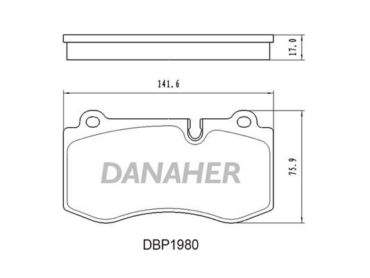 Danaher DBP1980 Гальмівні колодки, комплект DBP1980: Приваблива ціна - Купити в Україні на EXIST.UA!