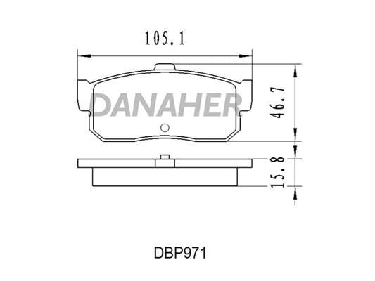 Danaher DBP971 Гальмівні колодки, комплект DBP971: Купити в Україні - Добра ціна на EXIST.UA!