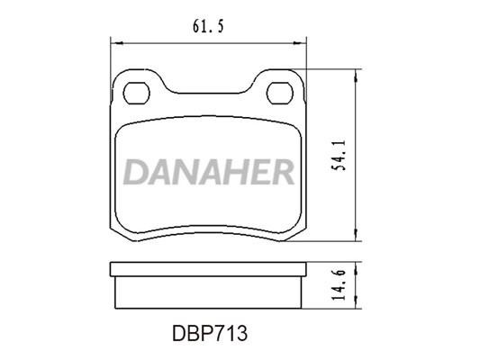 Danaher DBP713 Гальмівні колодки, комплект DBP713: Купити в Україні - Добра ціна на EXIST.UA!