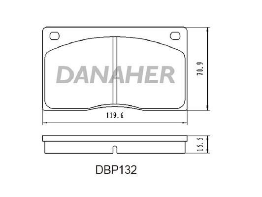 Danaher DBP132 Гальмівні колодки, комплект DBP132: Купити в Україні - Добра ціна на EXIST.UA!