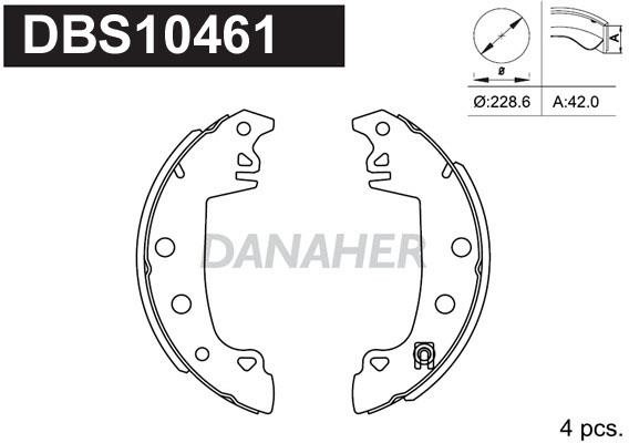 Danaher DBS10461 Колодки гальмівні барабанні, комплект DBS10461: Купити в Україні - Добра ціна на EXIST.UA!
