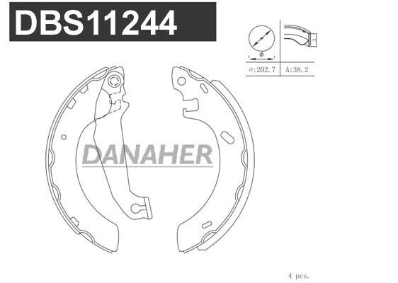 Danaher DBS11244 Колодки гальмівні барабанні, комплект DBS11244: Купити в Україні - Добра ціна на EXIST.UA!