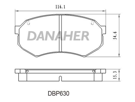 Danaher DBP630 Гальмівні колодки, комплект DBP630: Купити в Україні - Добра ціна на EXIST.UA!