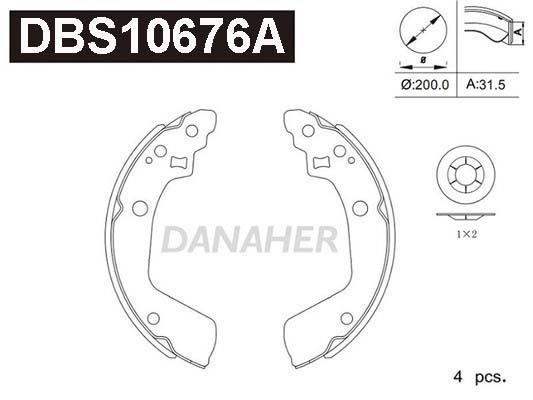 Danaher DBS10676A Колодки гальмівні барабанні, комплект DBS10676A: Купити в Україні - Добра ціна на EXIST.UA!