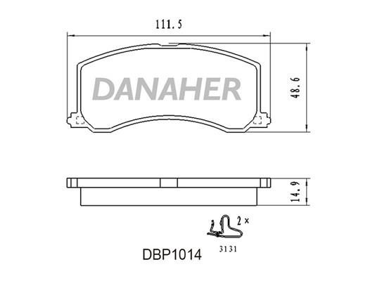 Danaher DBP1014 Гальмівні колодки, комплект DBP1014: Купити в Україні - Добра ціна на EXIST.UA!