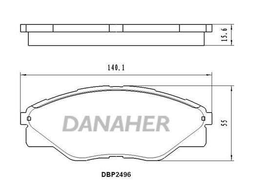 Danaher DBP2496 Гальмівні колодки, комплект DBP2496: Купити в Україні - Добра ціна на EXIST.UA!