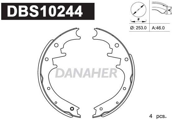 Danaher DBS10244 Колодки гальмівні барабанні, комплект DBS10244: Купити в Україні - Добра ціна на EXIST.UA!