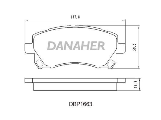 Danaher DBP1663 Гальмівні колодки, комплект DBP1663: Купити в Україні - Добра ціна на EXIST.UA!