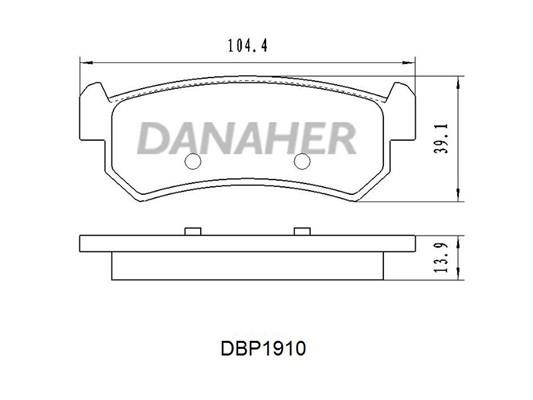 Danaher DBP1910 Гальмівні колодки, комплект DBP1910: Купити в Україні - Добра ціна на EXIST.UA!