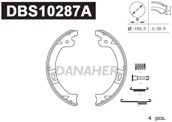 Danaher DBS10287A Колодки гальмівні стояночного гальма DBS10287A: Купити в Україні - Добра ціна на EXIST.UA!