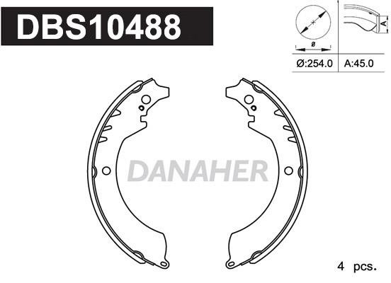 Danaher DBS10488 Колодки гальмівні барабанні, комплект DBS10488: Купити в Україні - Добра ціна на EXIST.UA!