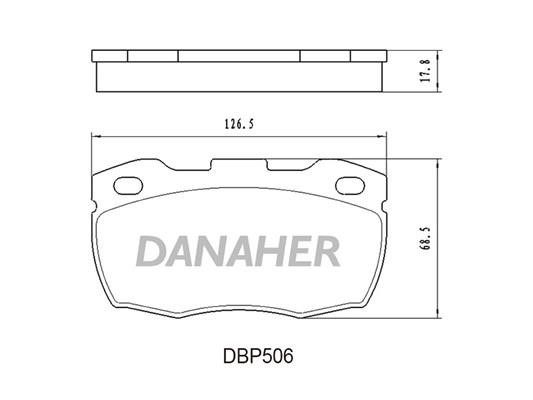 Danaher DBP506 Гальмівні колодки, комплект DBP506: Купити в Україні - Добра ціна на EXIST.UA!
