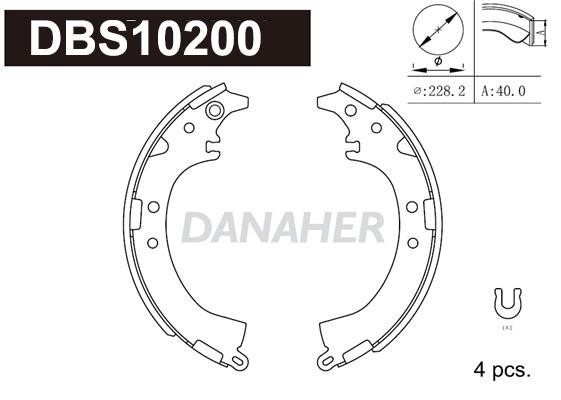 Danaher DBS10200 Колодки гальмівні барабанні, комплект DBS10200: Купити в Україні - Добра ціна на EXIST.UA!