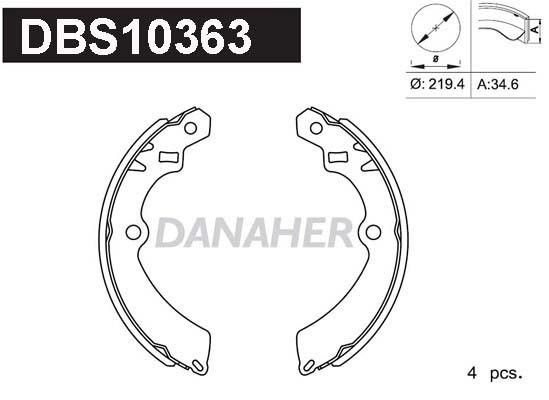 Danaher DBS10363 Колодки гальмівні барабанні, комплект DBS10363: Купити в Україні - Добра ціна на EXIST.UA!