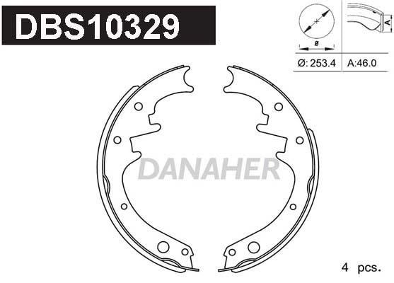 Danaher DBS10329 Колодки гальмівні барабанні, комплект DBS10329: Купити в Україні - Добра ціна на EXIST.UA!