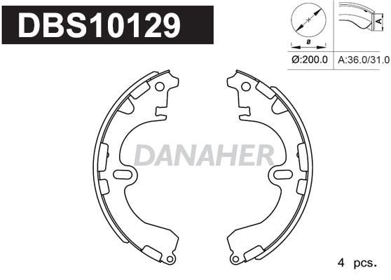Danaher DBS10129 Колодки гальмівні барабанні, комплект DBS10129: Купити в Україні - Добра ціна на EXIST.UA!